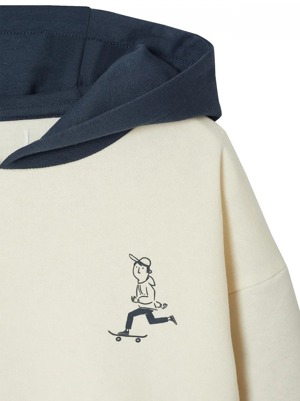 Толстовка с капюшоном Vertbaudet для мальчиков с принтом и эффектом наслоения, фото №4