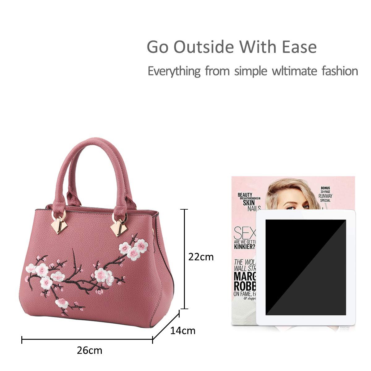 Сумка з ручкою Nicole&Doris, рожева, повсякденна, жіноча, через плече, тоут, зі штучної шкіри, фото №4