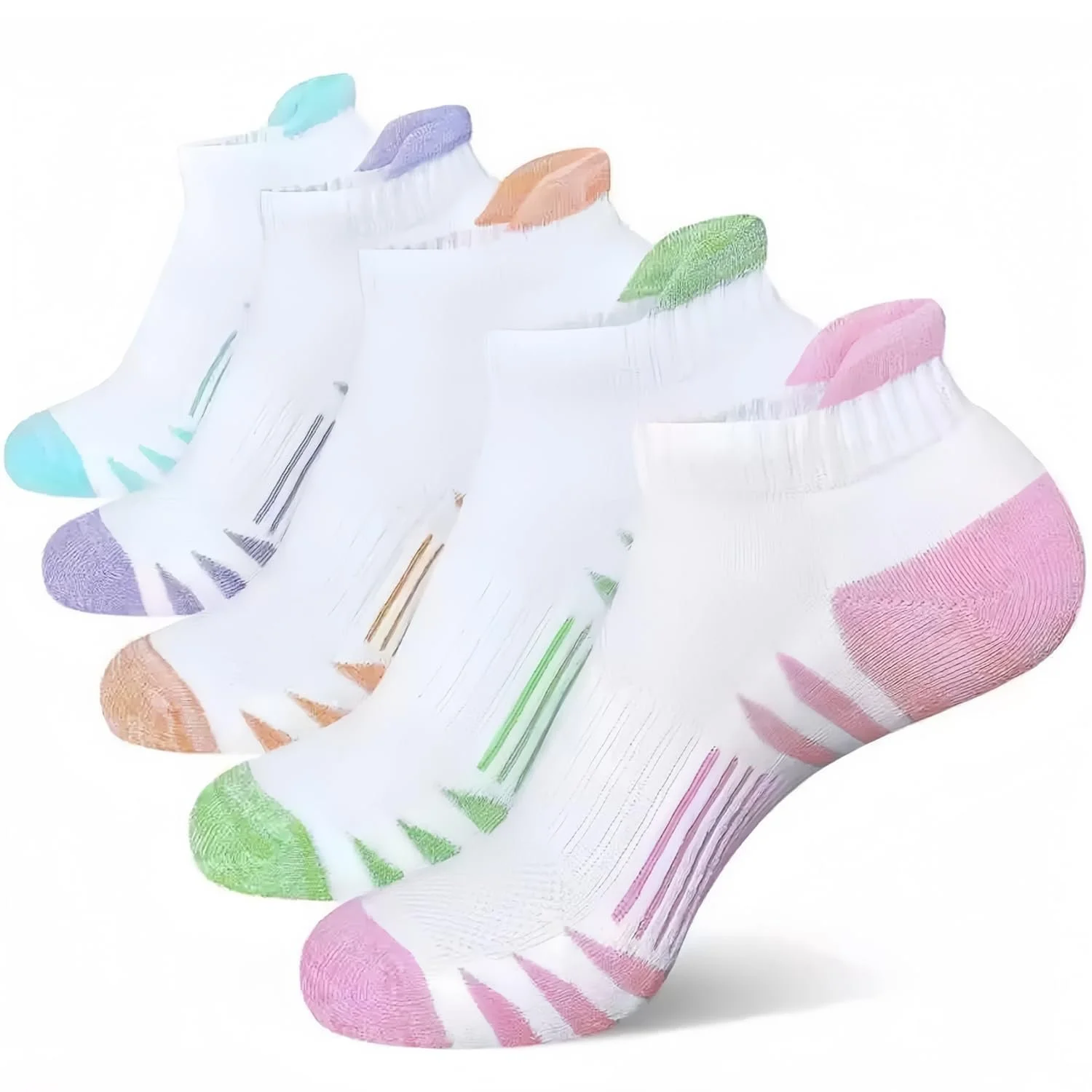 Носки спортивные Ezranova, 5 пар, женские, укороченные, для бега, дышащие, с мягкой подкладкой, для женщин, девушек, повседневные, противоскользящие, фото №1 Носки спортивные Ezranova, 5 пар, женские, укороченные, для бега, дышащие, с мягкой подкладкой, для женщин, девушек, повседневные, противоскользящие, фото №1