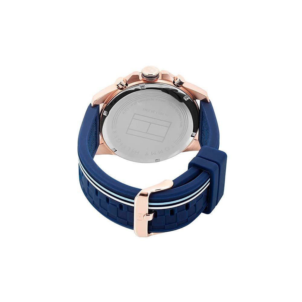 Кварцевые часы Tommy Hilfiger Multi Zifferblatt для мужчин с белым силиконовым ремешком - 1710676, фото №4