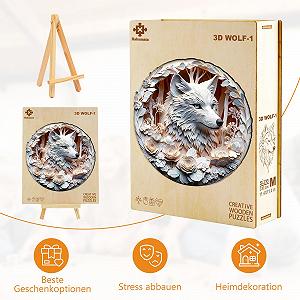 Купити Дерев'яний 3D-пазл Wolf 200 елементів 14+ - Фото 1 Дерев'яний 3D-пазл Wolf 200 елементів 14+ - Фото 1