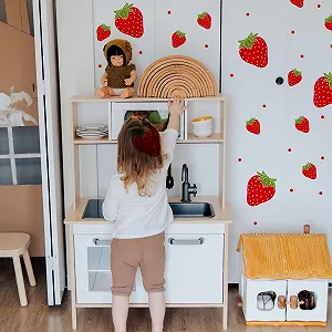 Наклейка на стіну WandSticker4U Strawberries набір з 3 шт. DIY synthetic.ua - Фото 1