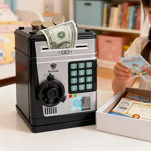 Скарбничка-сейф Kinder Mini Safe дитяча електронна з паролем synthetic.ua - Фото 1