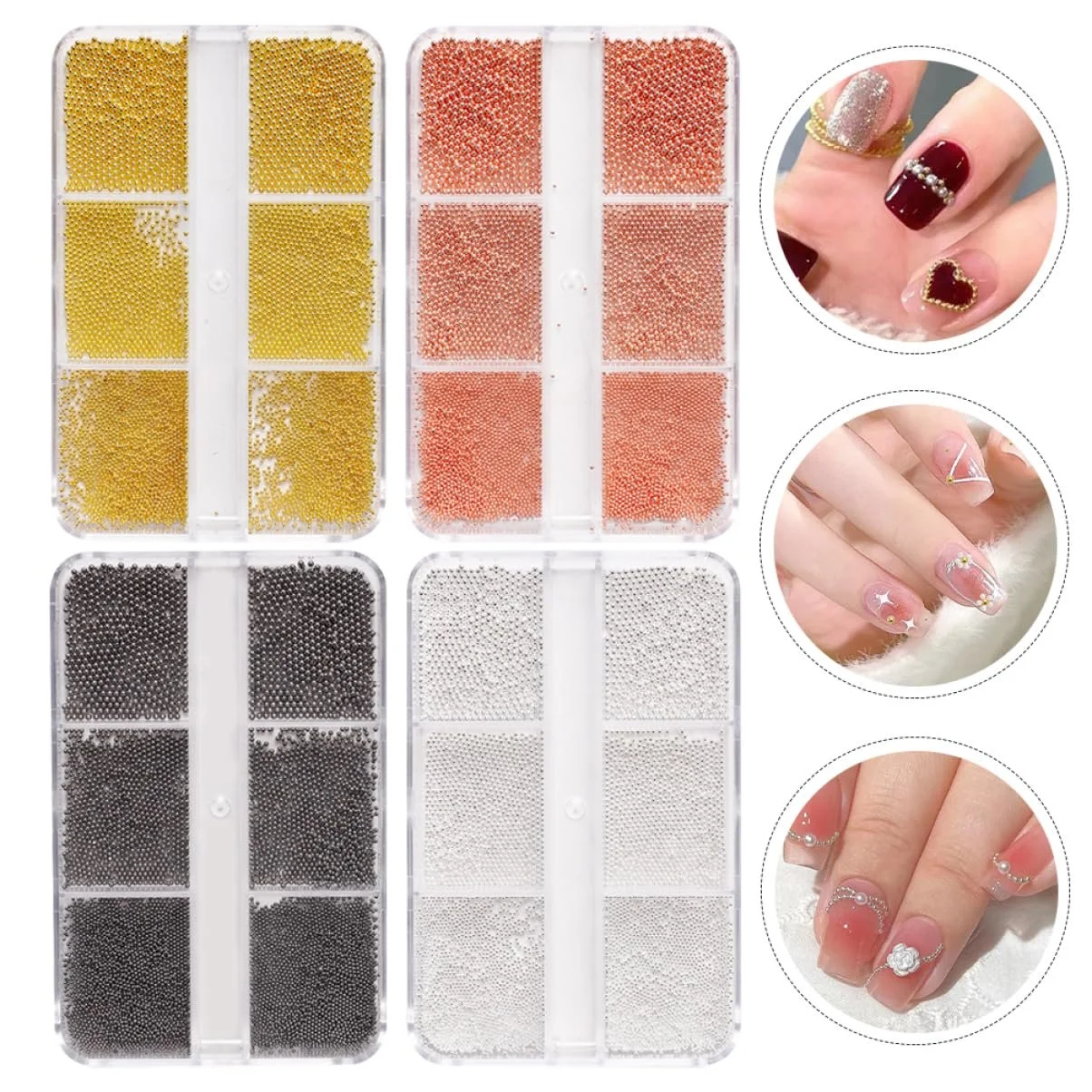 GLEAVI, 3D міні-намистини, круглі намистини, сталеві перлини, 12 коробок, фото №7 GLEAVI, 3D міні-намистини, круглі намистини, сталеві перлини, 12 коробок, фото №7