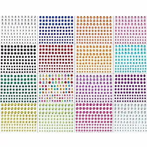 Самоклеящиеся блестящие камни Диаметр 5 мм, набор 18 шт - Фото 1