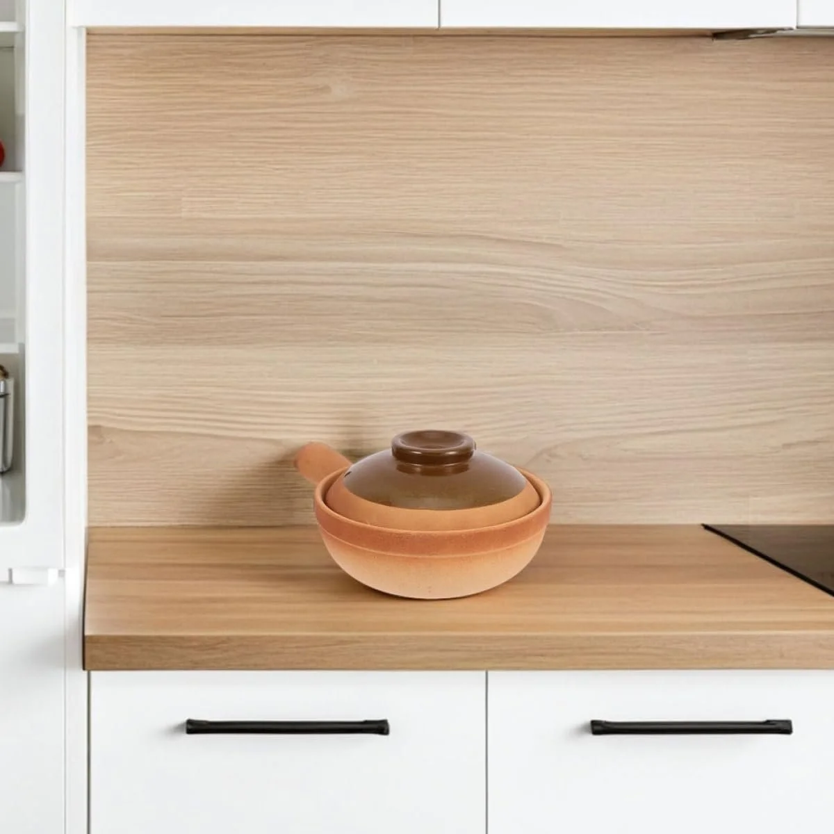 Кастрюля керамическая Toyvian традиционная с крышкой, цвет в ассортименте, фото №4