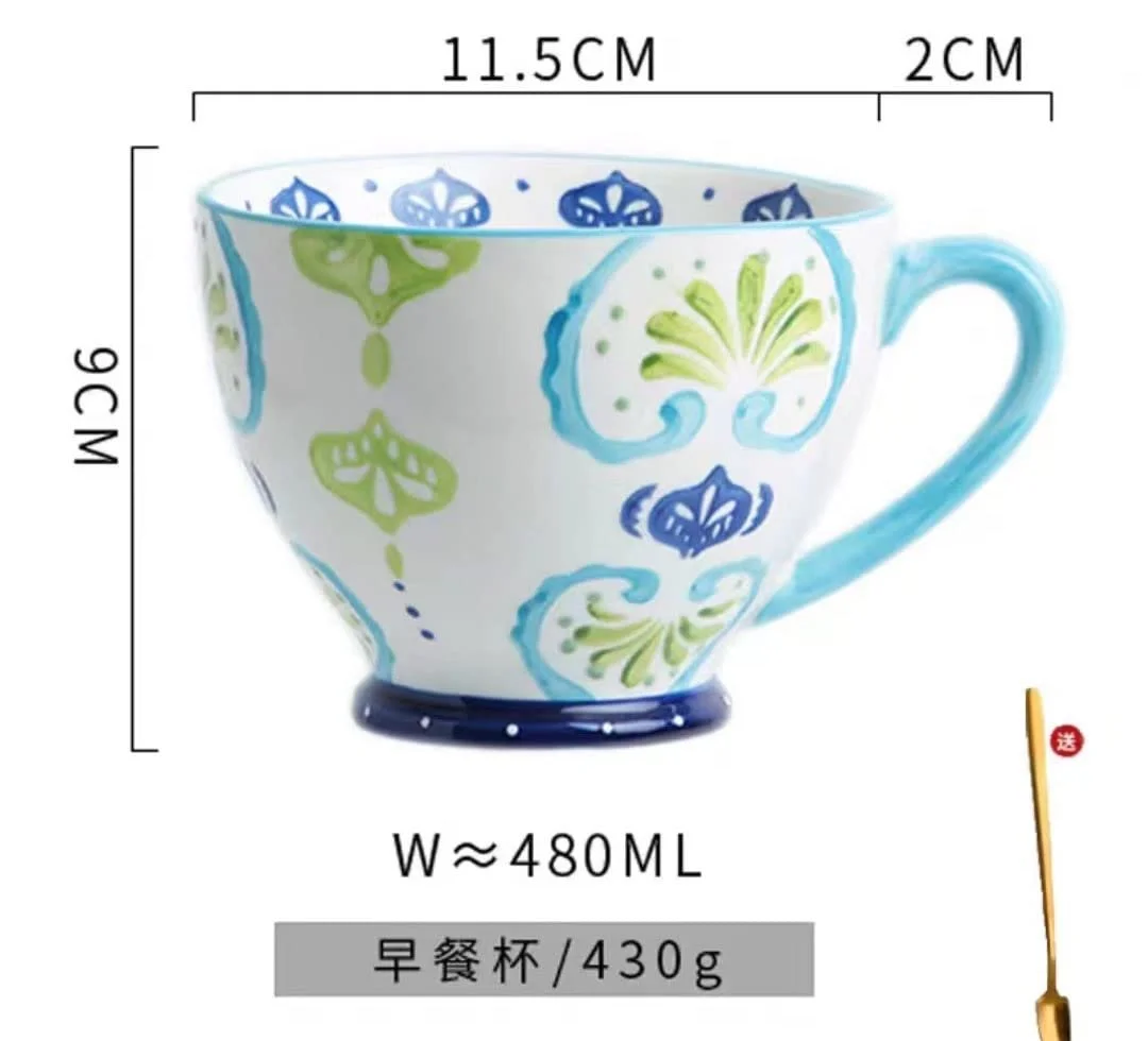 Чашка Керамічна Ручної роботи Зелений, фото №1