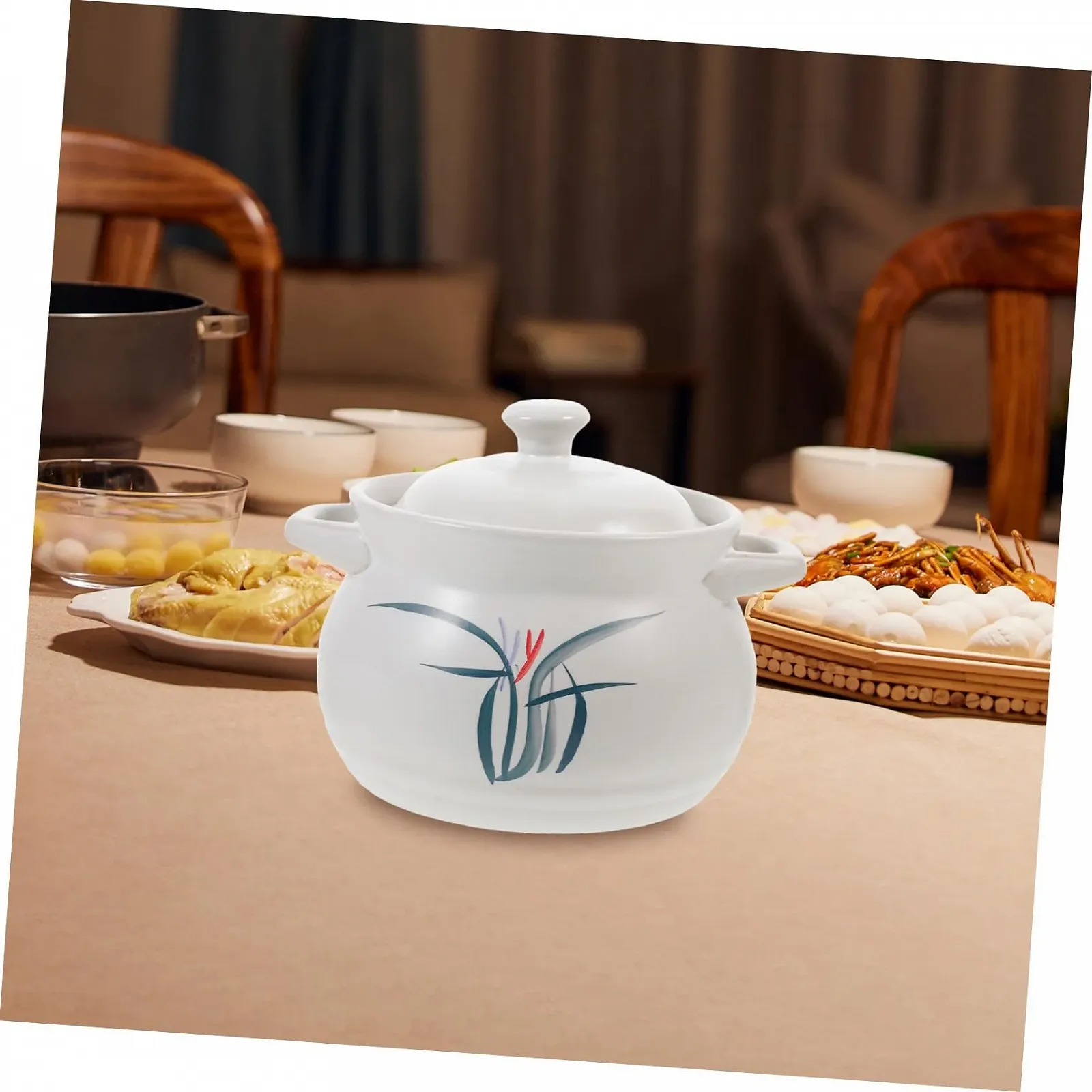 Керамічна каструля TOYANDONA для супу жаростійка енергозберігаюча для плити та індукції, фото №5