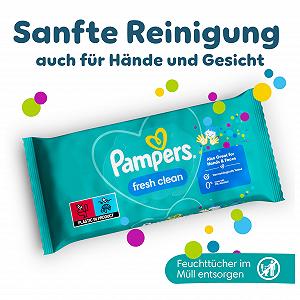 Влажные салфетки Pampers Fresh Clean с легким ароматом, 1200 штук (упаковка 15 шт.) synthetic.ua - Фото 1