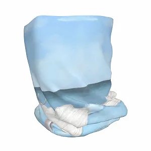 Многофункциональная шапка-бини ESASAM с рисунком девочки на ветреном пляже synthetic.ua - Фото 1