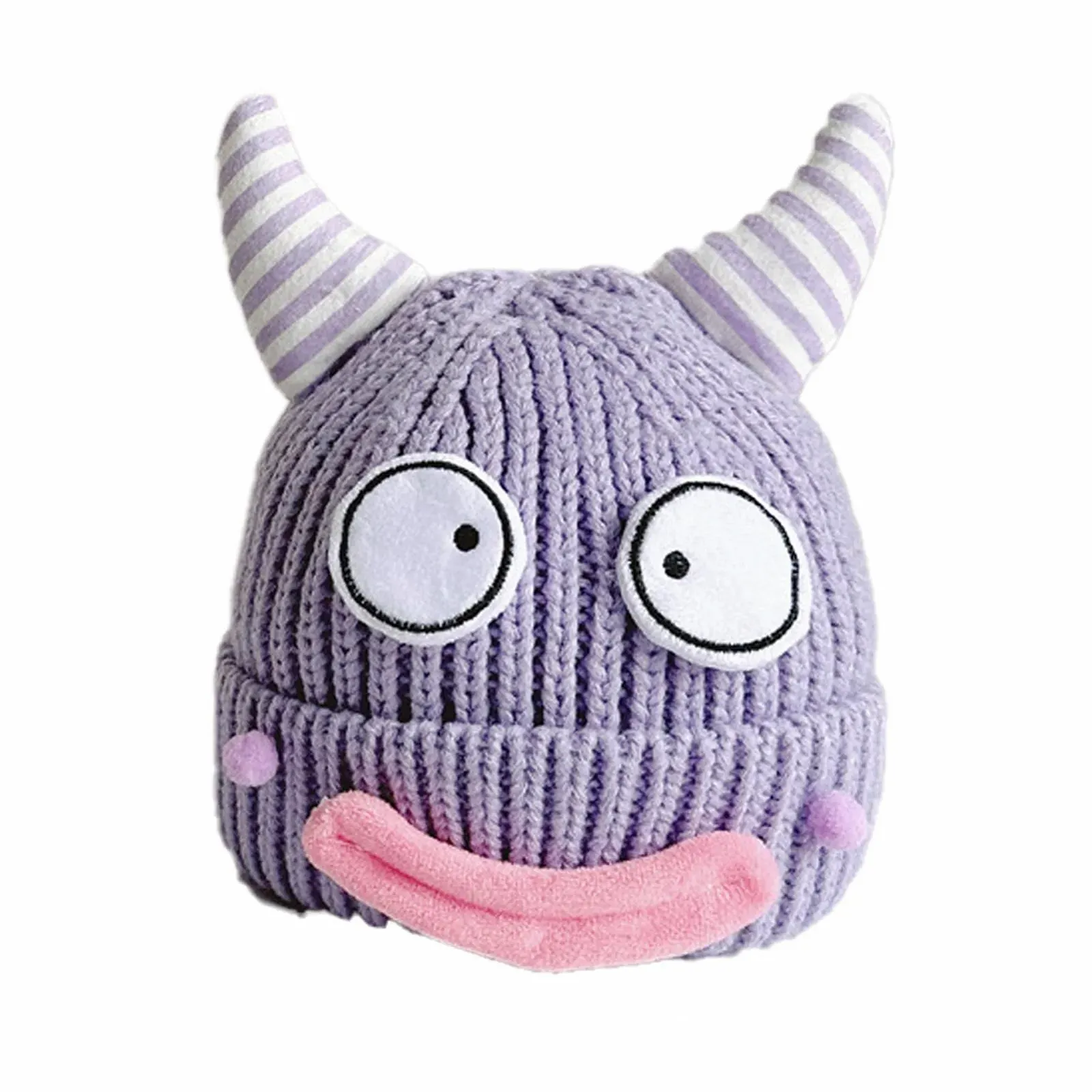 Вязаная шапка Holdes Neuheit с коровьими рогами, фото №1