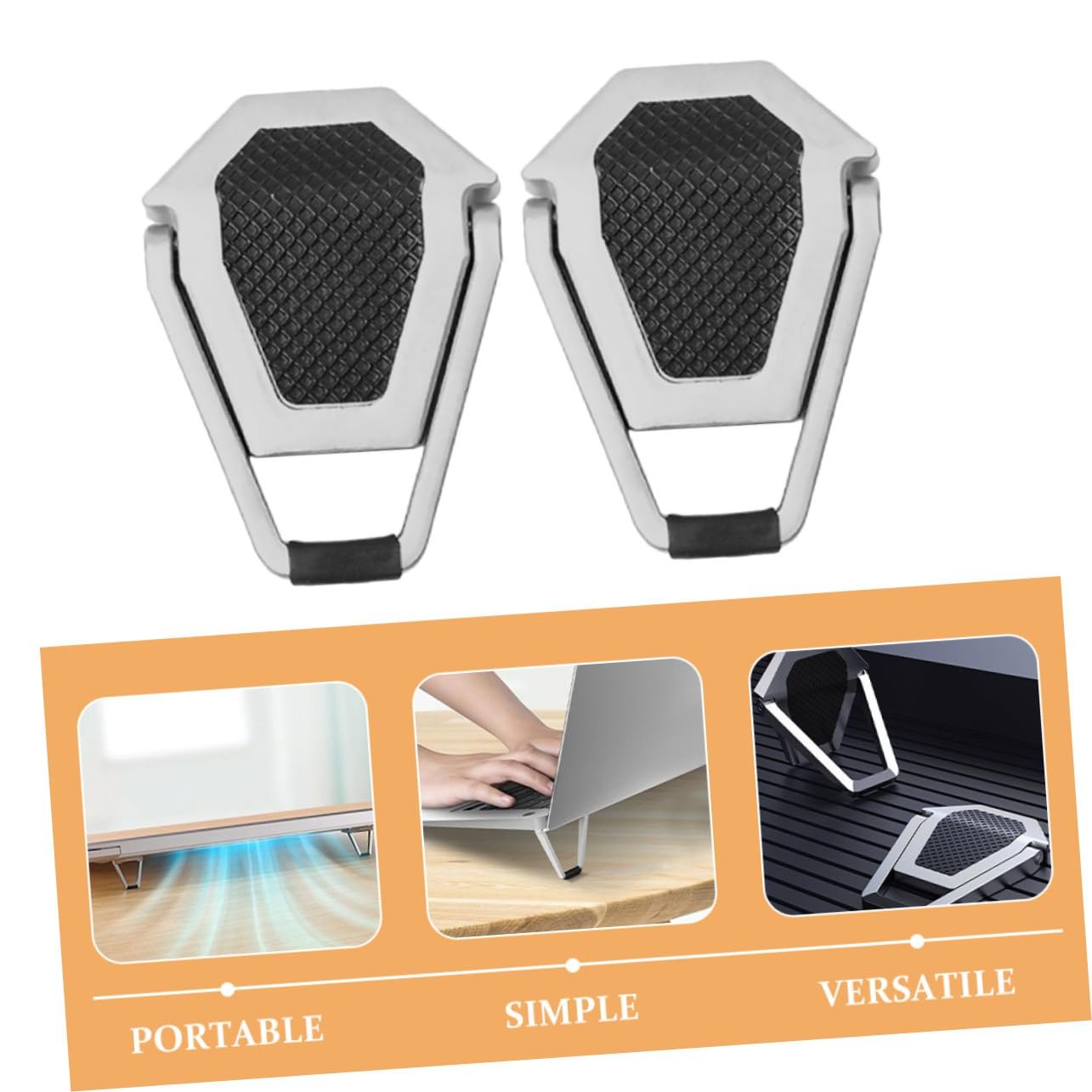 Підставка для ноутбука портативна, 4 шт. Міні охолоджуюча ергономічна, фото №7 Підставка для ноутбука портативна, 4 шт. Міні охолоджуюча ергономічна, фото №7
