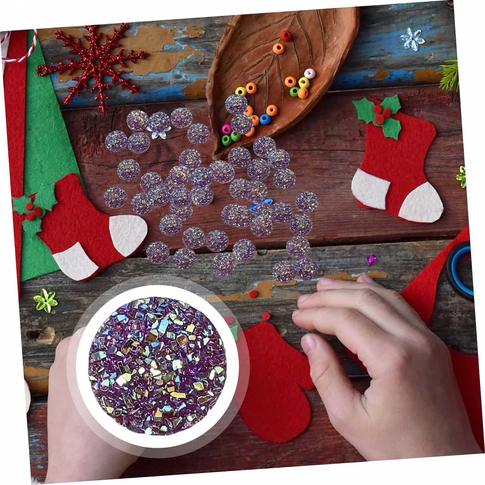 Аксесуари для ювелірних виробів Камінь опаліт DECHOUS 200 шт. Діамант Плоска задня частина, фото №9