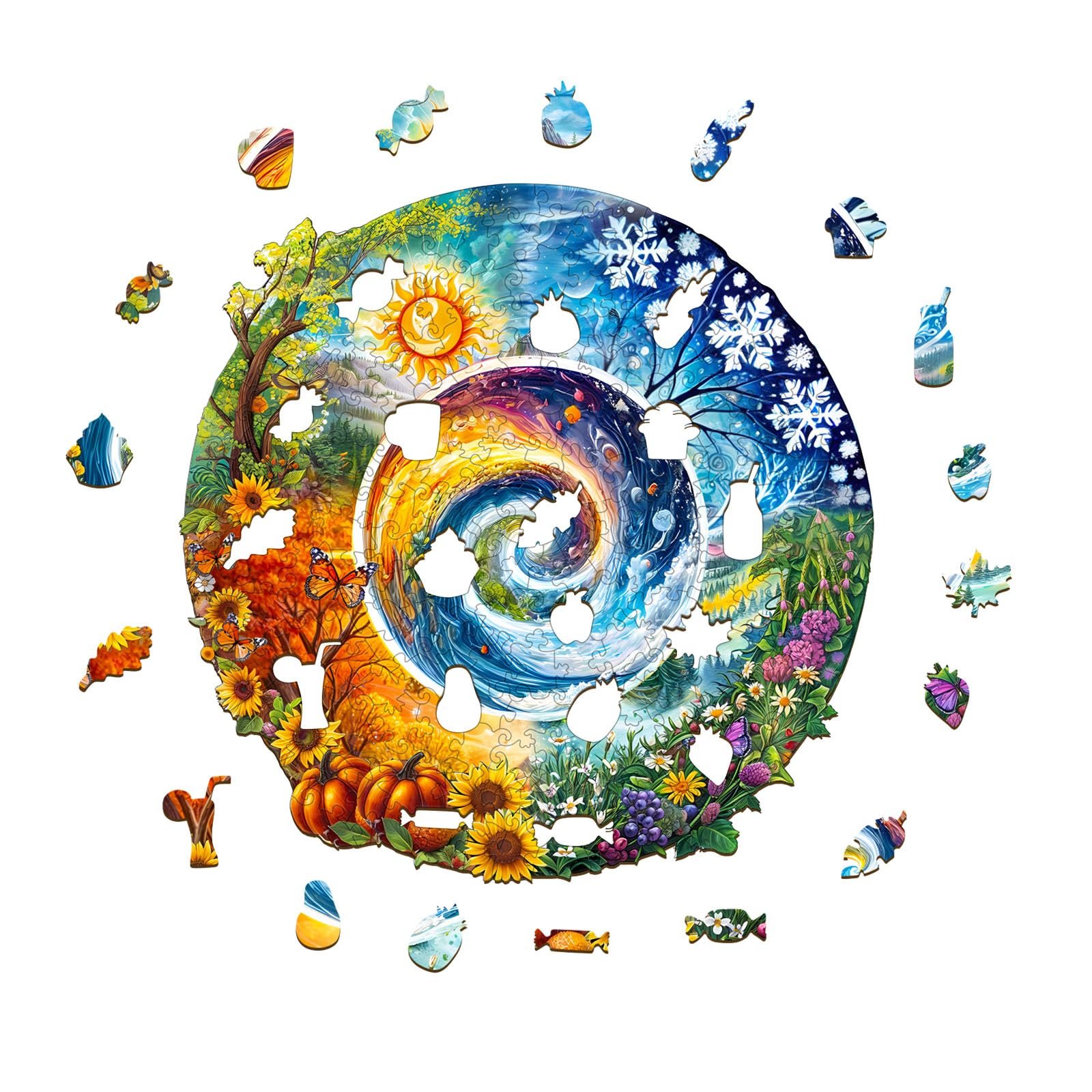 Деревянный пазл Funnli Life Years 285 элементов в деревянной коробке 34 x 33.8 см, фото №5 Деревянный пазл Funnli Life Years 285 элементов в деревянной коробке 34 x 33.8 см, фото №5