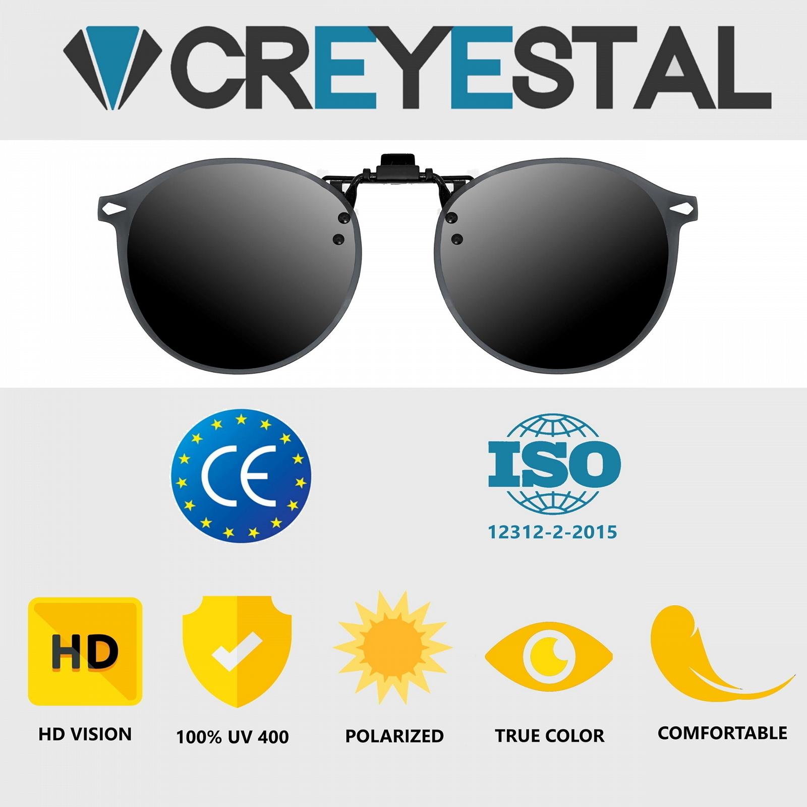 Поляризовані сонцезахисні окуляри-насадки CREYESTAL, кліпса, для чоловіків, жінок, 100% UV400, фото №5
