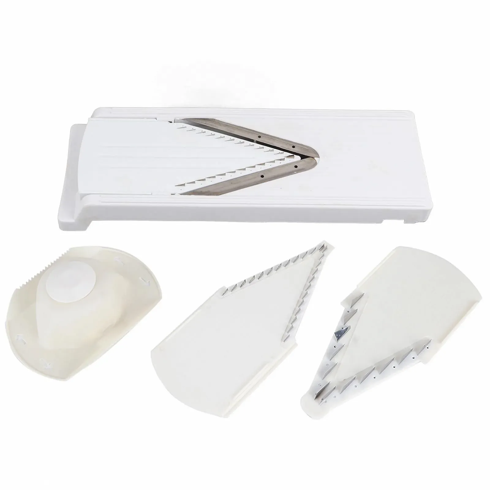 Багатофункціональна терка Aoresac V-подібний слайсер з лезом з нержавіючої сталі з захистом для рук, для овочів та фруктів, фото №6