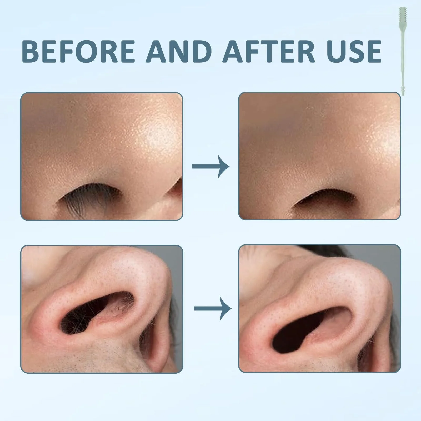 Тример Double Sided Nose Hair Knife Nostril Hair Remover Tool 360° Portable Manual, фото №3