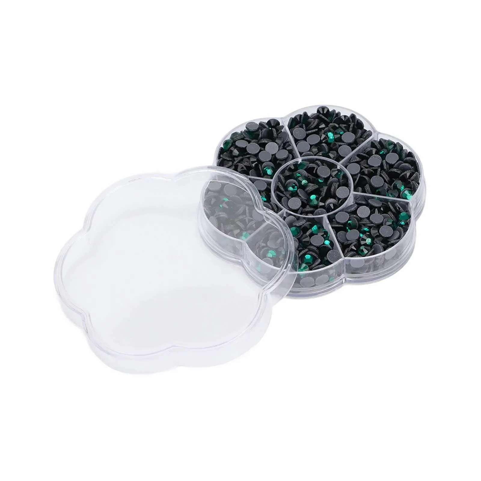 Стрази Скляні стрази 1000 шт., прикраси Hotfix, аксесуари для одягу, взуття своїми руками, темно-зелений JM201, фото №9