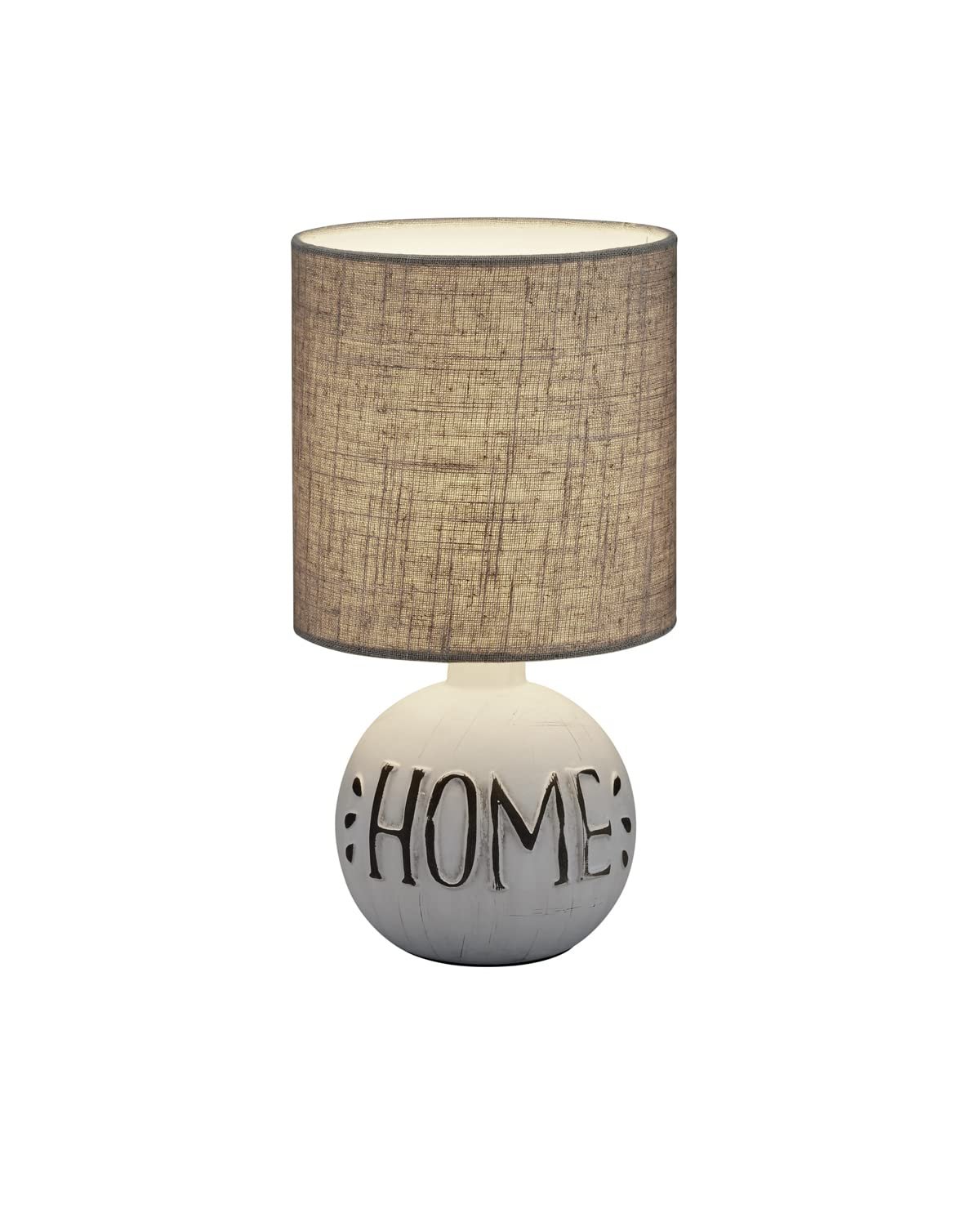 Настільна лампа Lightling Elias Ceramic Base "Home" Fabric Shade E14 40 Вт 31 см Grey, фото №1