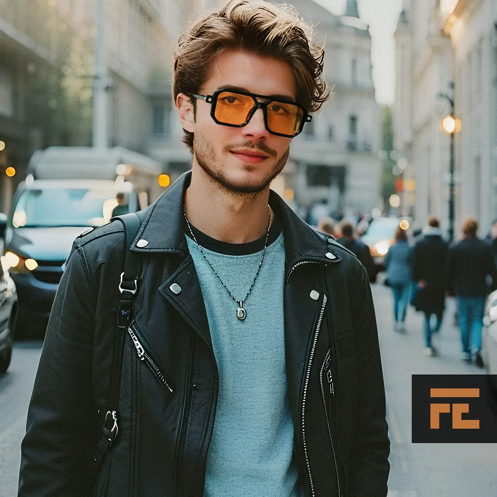 Солнцезащитные очки Ретро FEISEDY 70s Квадратные B2622, фото №3