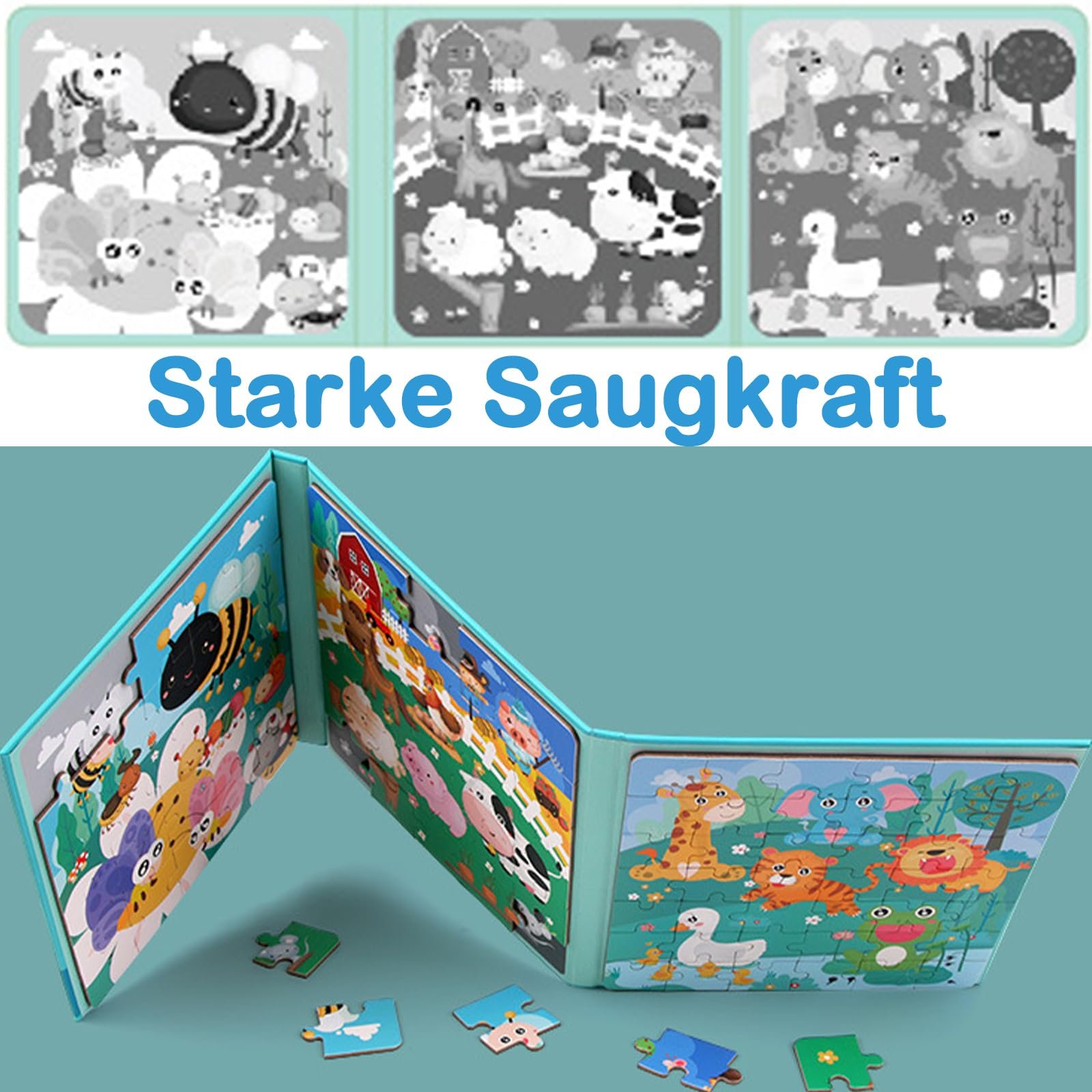 Магнитный пазл Животные для детей 3-5 лет развивающий, фото №3