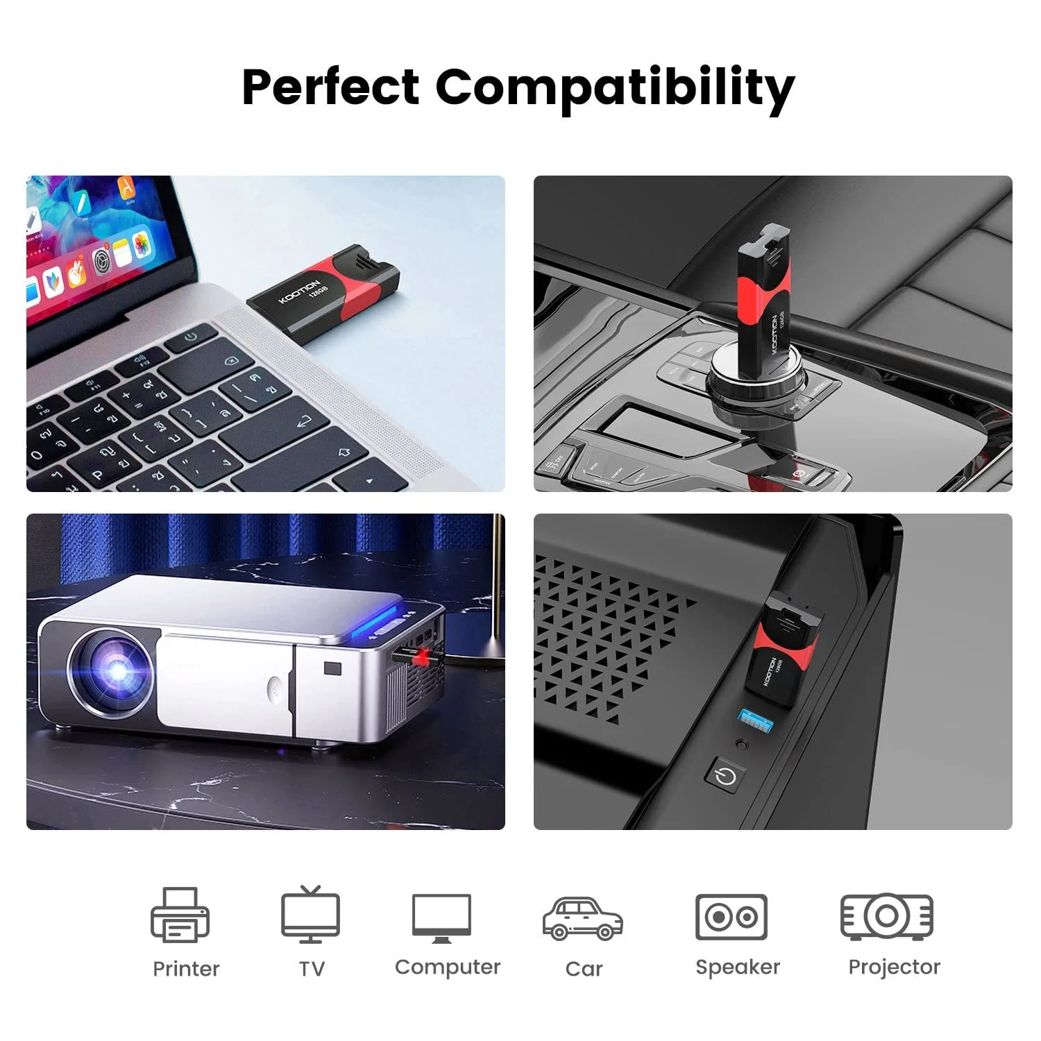 USB-накопичувач KOOTION 128GB USB 3.0 Висувний з LED-індикатором, фото №7