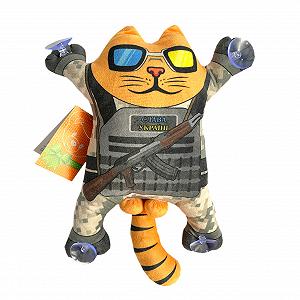 Мягкая игрушка Котик Слава Україні Героям на присосках в машину 28*24*7 см (00284-149) - Фото 1