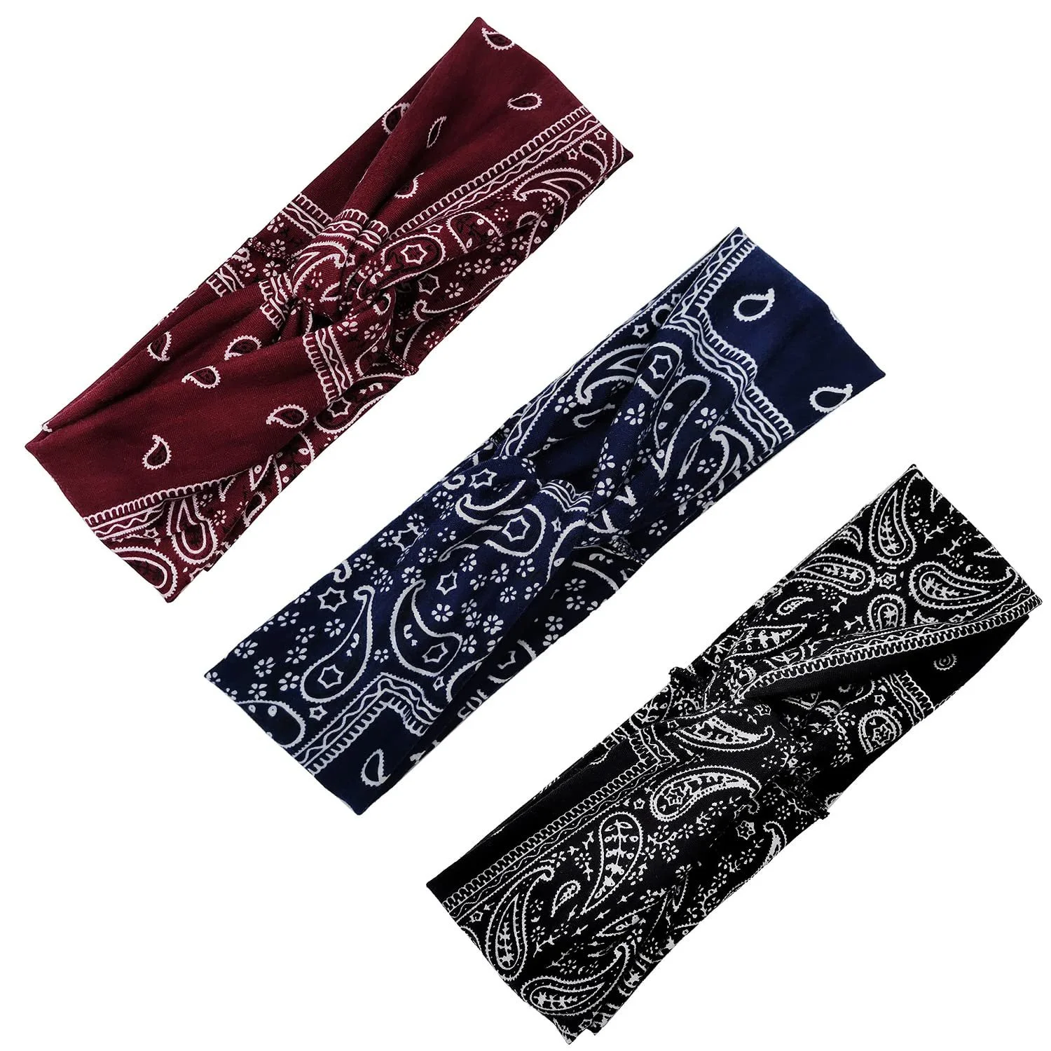 Пов'язка на голову Pubiao, 3 шт., жіноча, богемна, фото №1 Пов'язка на голову Pubiao, 3 шт., жіноча, богемна, фото №1