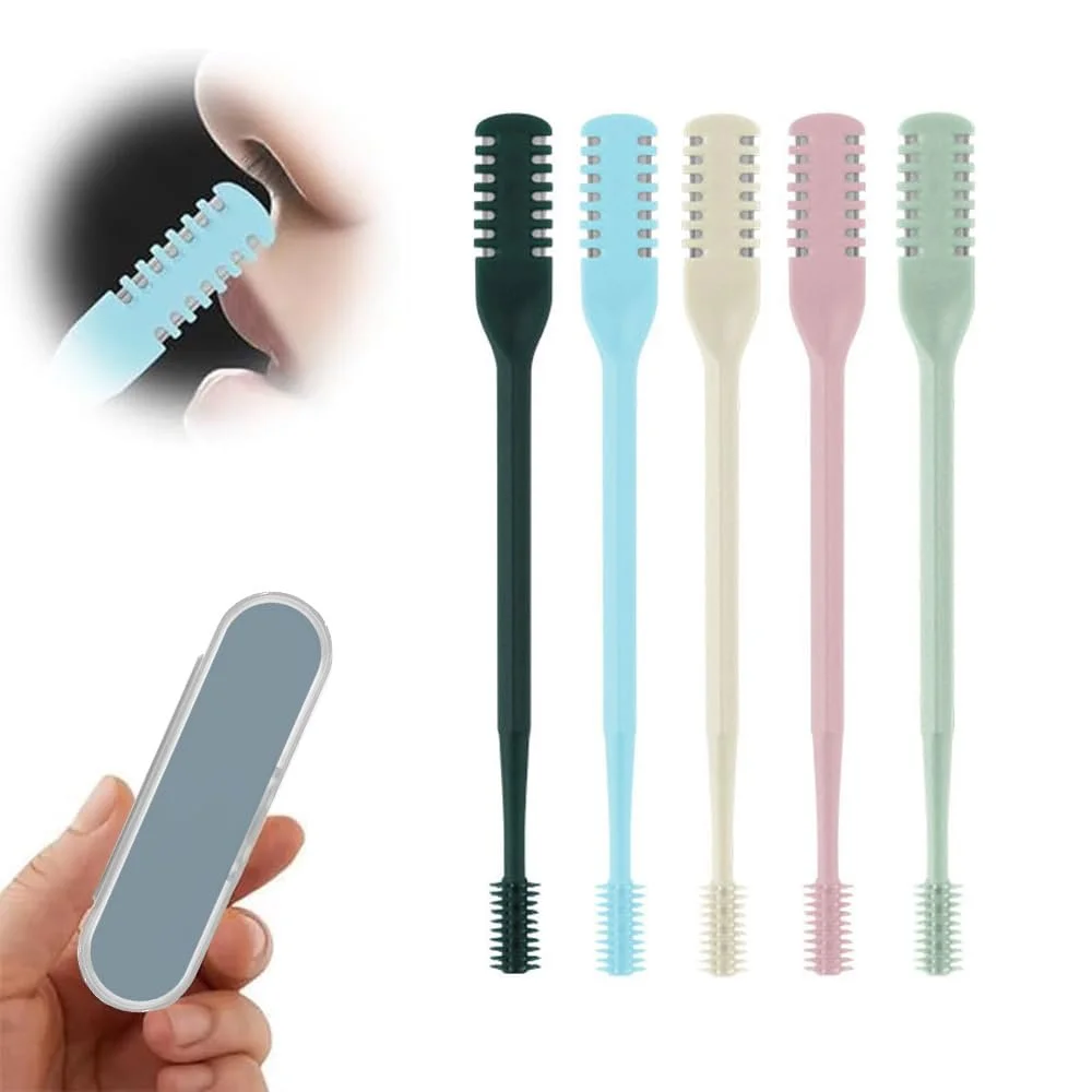 Ручний KBRPEY Удосконалений інструмент для видалення волосся з ніздрів Подвійний інструмент 360° Поворотний, фото №1