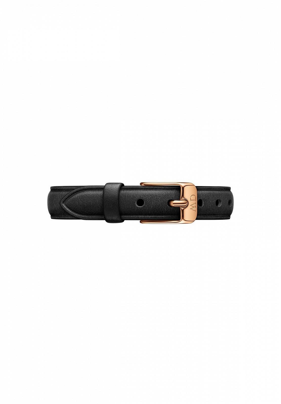 Часы Квадро Daniel Wellington Sheffield Ремешок из итальянской черной кожи, 20 x 26 мм, Розовое золото, DW00100435-AMZUK, фото №4