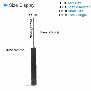 Викрутка Star Head T4 82 мм 5 шт. сталева з нековзкою рукояткою synthetic.ua - Фото 1