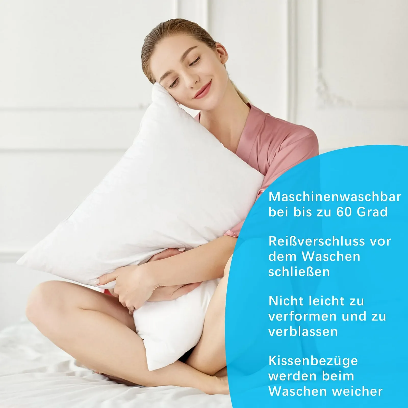 Наволочка ATsense 40 x 40 см, 100% бавовна, білий, фото №3 Наволочка ATsense 40 x 40 см, 100% бавовна, білий, фото №3