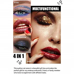 Подводка для глаз Блестящая Rosixehird Неоновая радужная synthetic.ua - Фото 1