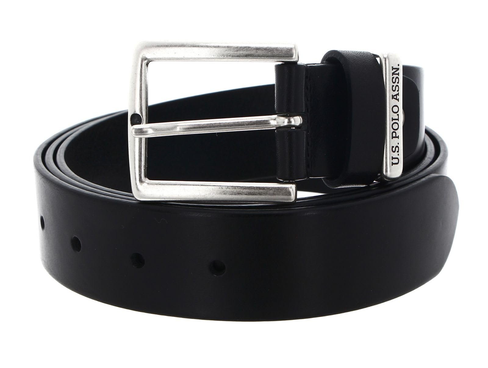 Ремень Кожаный U.S. POLO ASSN. Hitchcock Perfect W105 Черный, черный, фото №1