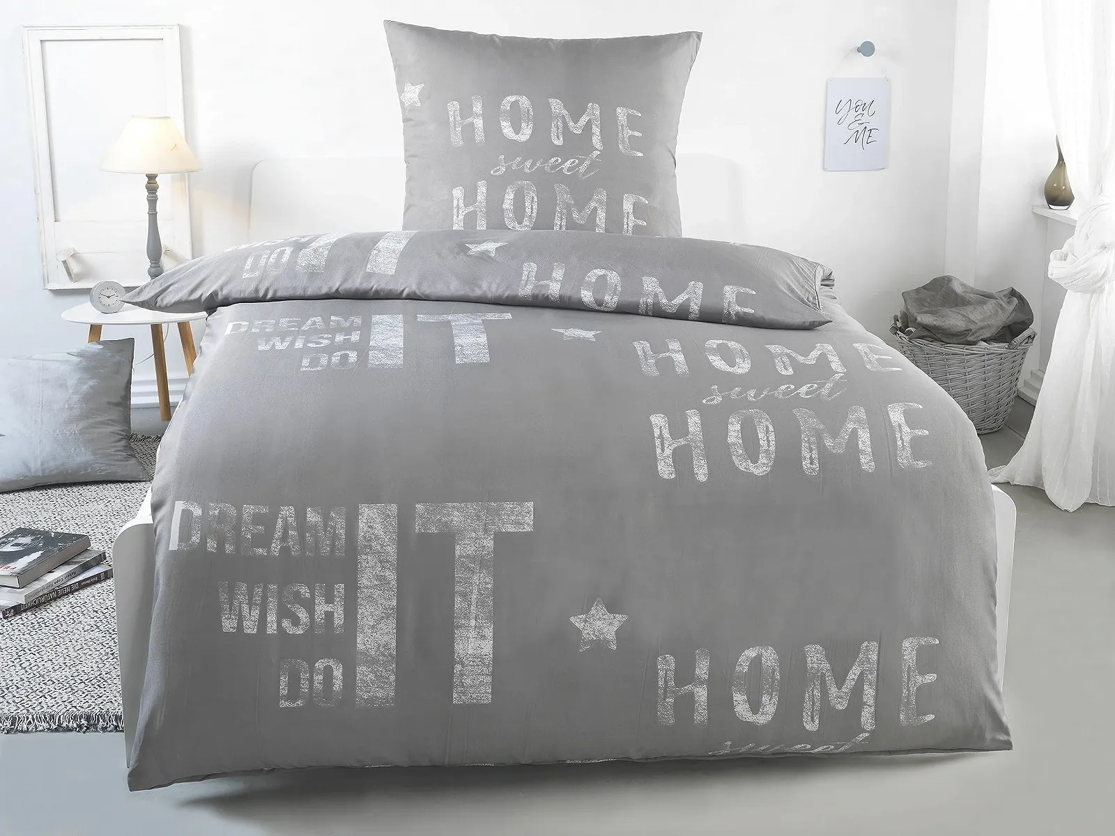 Комплект постільної білизни Kuscheli 135 x 200 см + 80 x 80 см Мікрофібра, фото №6