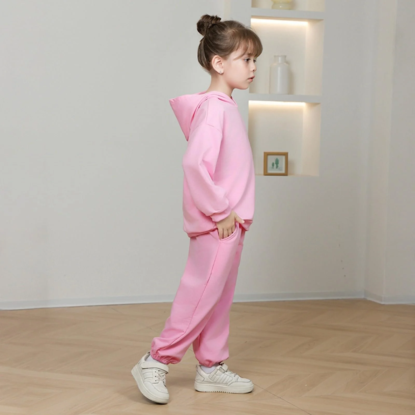 Пуловер для девочек, повседневный, осенний худи для подростков на молнии, теплый детский свитшот с капюшоном, большой худи на молнии, фото №4