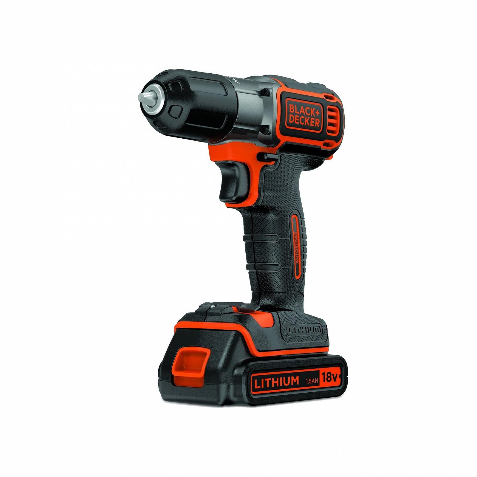 Акумуляторна дриль-шуруповерт Black+Decker ASD184K 18 В 1,5 А·год Li-Ion кейс, фото №1