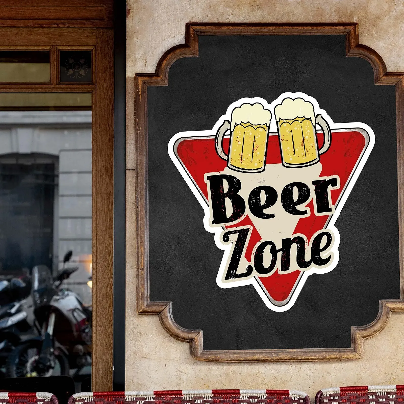 Наклейка на стіну Beer Zone Waterproof Vinyl 310 мм x 330 мм, фото №3