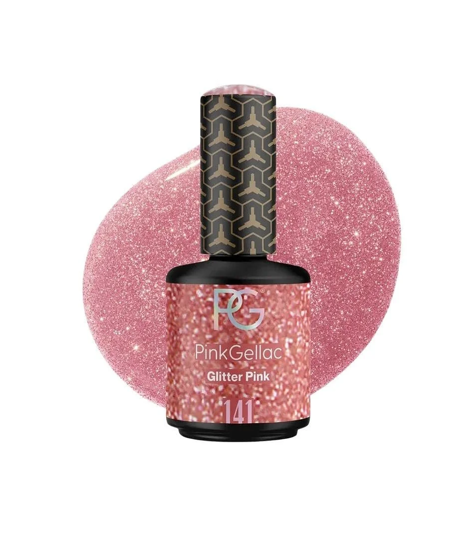 Гель-лак Pink Gellac 141 Glitter Pink, 15 мл, фото №1 Гель-лак Pink Gellac 141 Glitter Pink, 15 мл, фото №1
