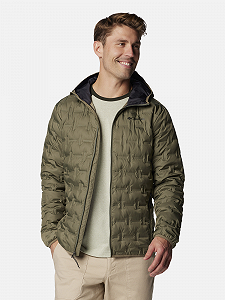 Пуховая Куртка Columbia Delta Ridge II Hooded Хаки S synthetic.ua - Фото 1