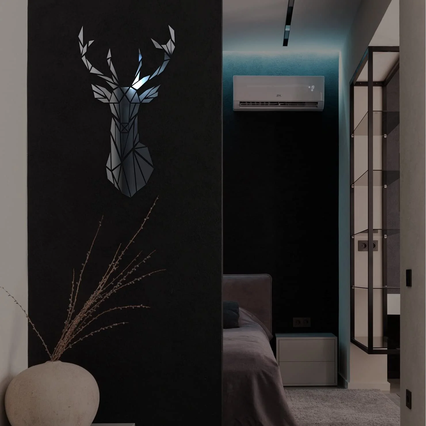 Наклейка на стіну trooplex Дзеркальна 3D Олень Акрилова Срібляста XL 86 см, фото №6 Наклейка на стіну trooplex Дзеркальна 3D Олень Акрилова Срібляста XL 86 см, фото №6