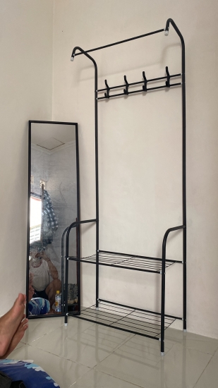 Вешалка для одежды напольная черная 165см*60см*35см, фото №3 Вешалка для одежды напольная черная 165см*60см*35см, фото №3