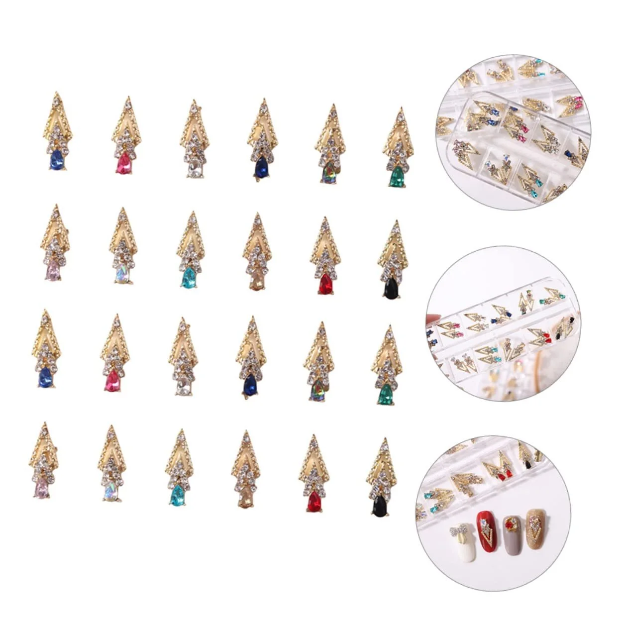 Підвіски для нігтів Стріли зі сплаву 24 x 12 Кристал Стрази 3D, фото №3