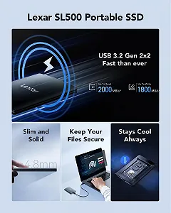 Внешний SSD Lexar SL500 1 ТБ USB 3.2 Gen 2x2 Portable SSD synthetic.ua - Фото 1