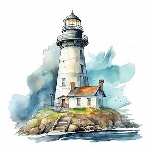 Наклейка на стіну GRAZDesign Маяк Північне море для ванної та плитки 58 x 57 см - Фото 1