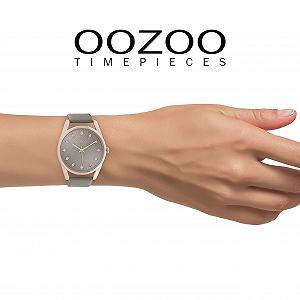 Часы Женские Oozoo Timepieces C10817 Аналоговые Розовое Золото Серый synthetic.ua - Фото 1