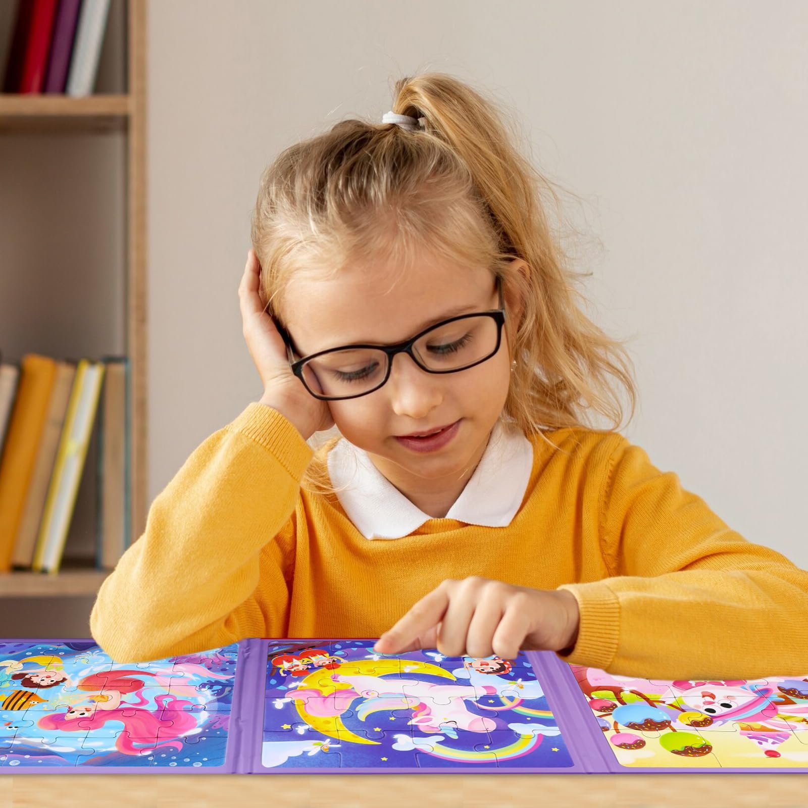 Магнітний пазл 3-в-1 Unicorn Mermaid 12-16-20 деталей від 3 років, фото №5