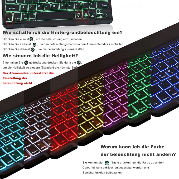 Клавіатура-чохол GUVAGI для планшета Galaxy A7 10.5" Black , фото №3