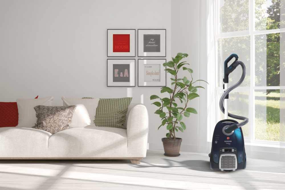 Пилосос Hoover Telios TX 60 для домашніх тварин (A + +, Циліндричний, Пилосос з пиловим мішком, 3.5 л, Синій, Телескопічний), фото №6
