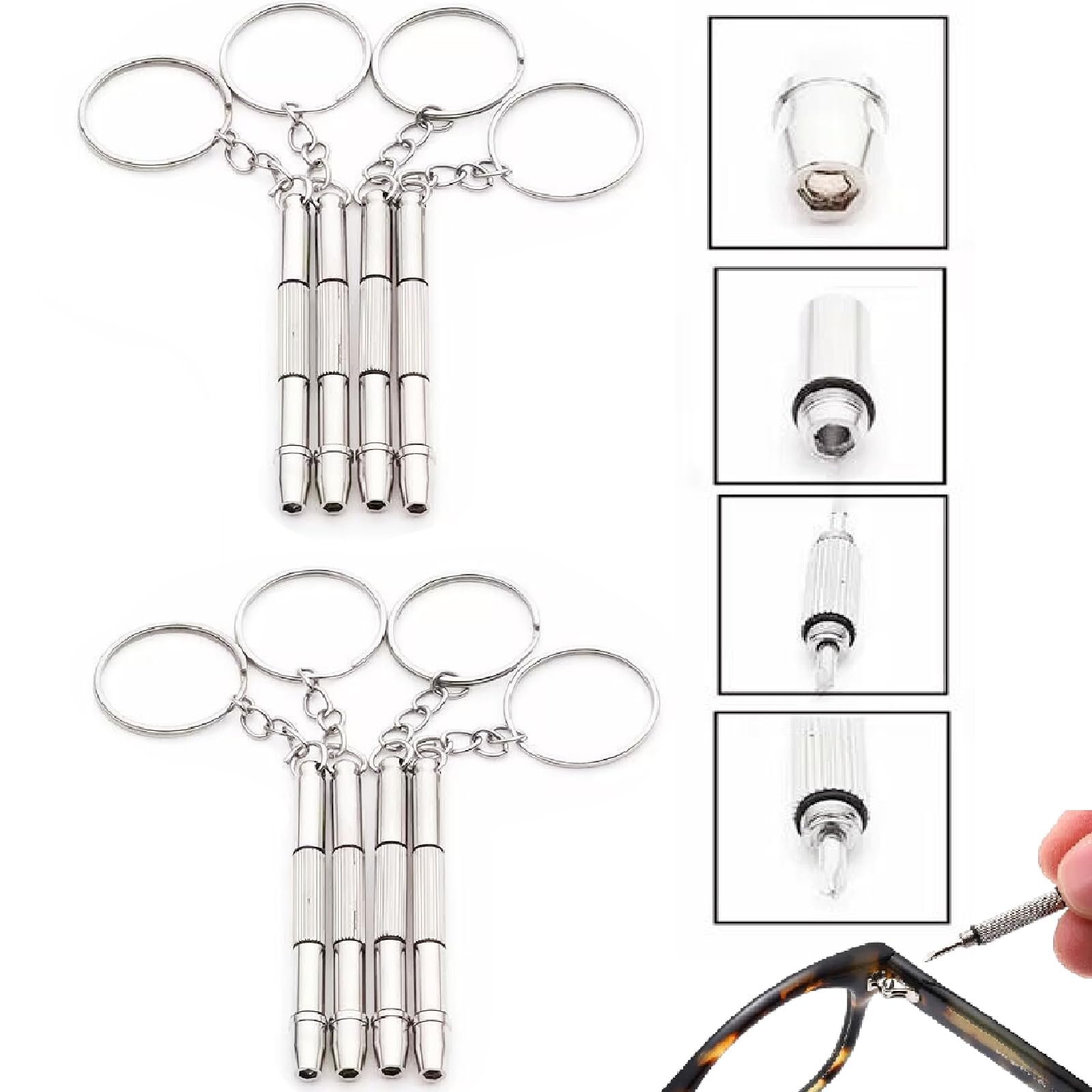 Набір викруток з кільцем Stainless Steel для ремонту окулярів 8 шт., фото №1 Набір викруток з кільцем Stainless Steel для ремонту окулярів 8 шт., фото №1